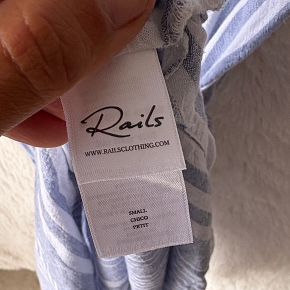 Rails Striped Blue and White Midi Dress - Picture 8 of 15